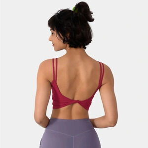 Halara Double Strap Backless Twisted Cropped Yoga Tank Top​​​​